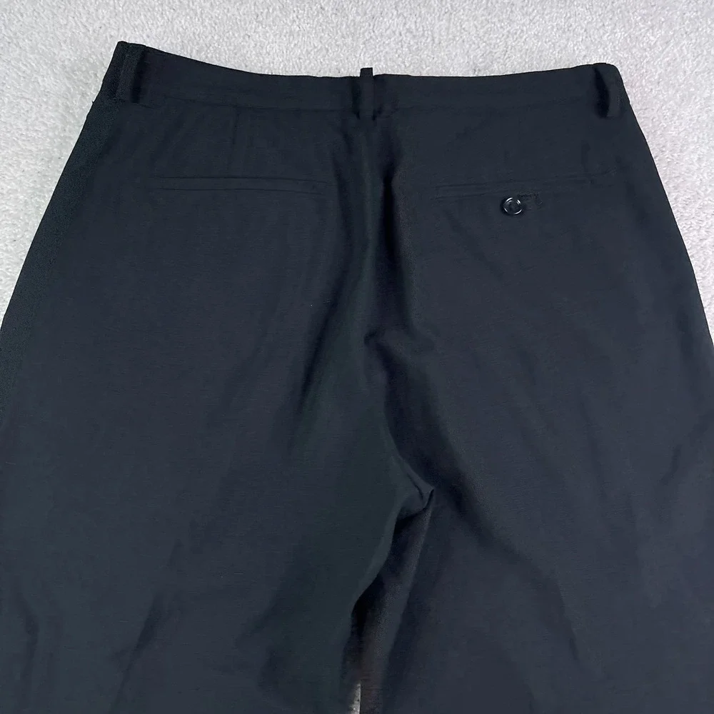 Vintage Banana Republic Pants Mens 33x30 Black Wool Blend Flat Front Trousers